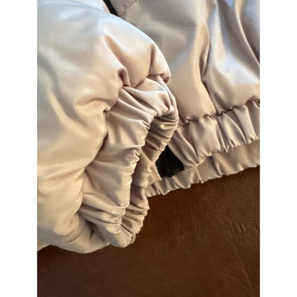 Garage Tan with Black Zipper Cropped Winter Coat Size S - Picture 4 of 9